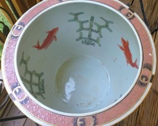 16"x18" Large Fishbowl planter with Horses and jockey motif