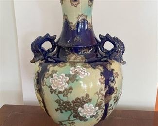 Large Antique / Vintage Hand Painted Porcelain Vase