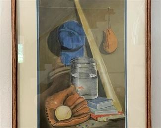Framed Artwork - Baseball Theme