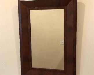 Wood framed wall mirror - $60