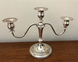 Sterling silver weighted candleholder 