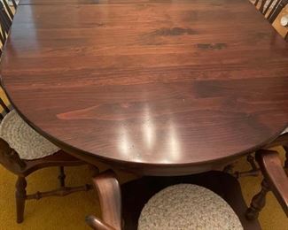 3 Dining Table with Ethan Allen Chairs
