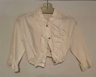 Vintage German Cropped Lace ButtonUp Overcoat