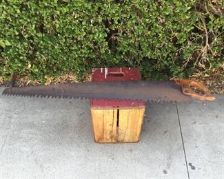 Long Tree Stump Double Handle Saw