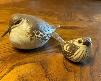 Vintage Pottery Bird Figurines