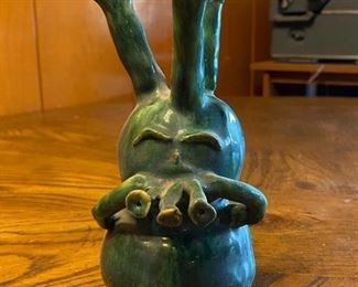 Vintage Pottery Alien Creature Figurine