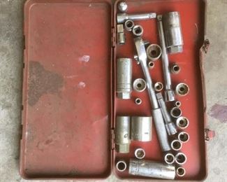 Socket Set in Red Metal Box