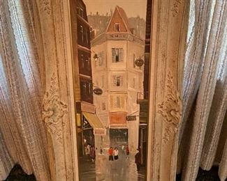 Vintage Paris Suze Cityscape Impressionist Oil Painting Signed