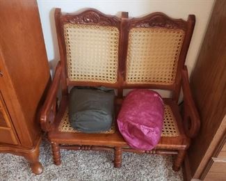 Childs Caned Settee