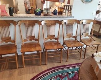 Set of 8 Press Back Chairs