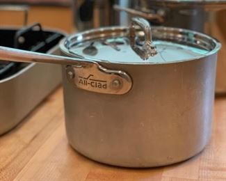 All Clad lidded saucepan. 