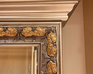 Gilt display cabinet with interior lighting, mirrored back and four glass shelves. Photo 2 of 2. 