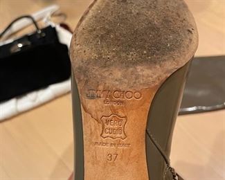 Jimmy Choo size 37 grey stiletto boots. Available in black, too. Photo 2 of 2. 