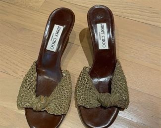 Jimmy Choo bronze tone slides. Size 36.5. Photo 1 of 2. 
