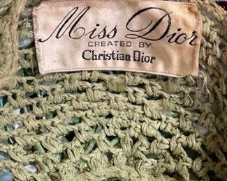 Vintage Miss Dior By CHRISTIAN DIOR light blue silk floral capulet flower hat. Circa 1960. Photo 2 of 2. 