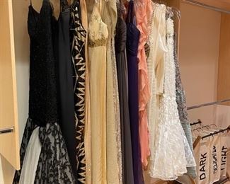 A dozen plus evening gowns. Photo 1 of 6. 