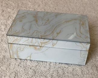 Small faux marble jewelry box. Photo 1 of 2. 