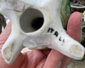 Porcelain parakeets. Made in Italy. Photo 2 of 2