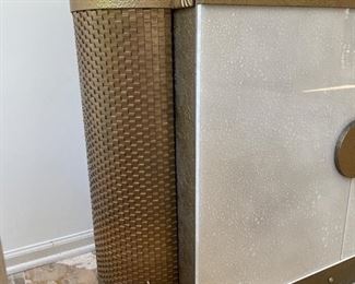 Master carpenter Gurami grand buffet with live edge interior detailing and gold trim. Measures 122" W x  20" D x 34" H. Photo 2 of 3. 