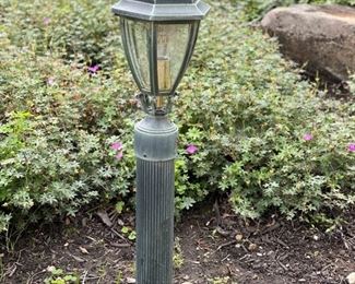 Set of 8 Hanover Model #356-8 outdoor lights in verde bronze finish. Two different mounting options. Photo 1 of 2. 