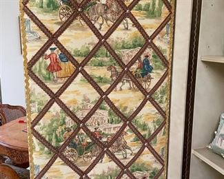 Hand-painted Ernest Hemingway armoire from the Thomasville Paris Collection. Interior features two custom upholstered Scalamandre bulletin boards. Measures 52" W x 20" D x 90" H. Photo 2 of 2. 