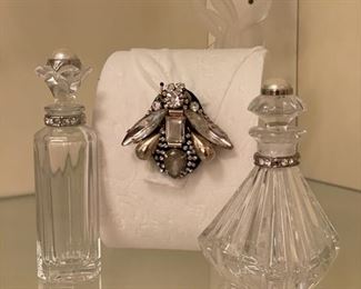 Assorted crystal perfume bottles. Photo 4 of 5. 