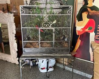 Maitland Smith birdcage. Measures 30" x 30" x 72" H. Photo 1 of 2. 