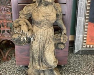 Concrete garden statue.