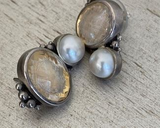 Sterling silver earrings. 