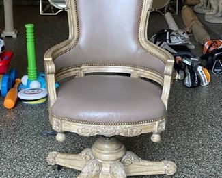 Plunkett Furniture leather office chair. 