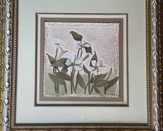 Set of two Botanical prints.  Each measures 24" x 24". Photo 1 of 2. 