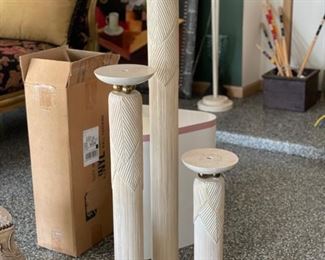 Set of 3 decorative pedestals - 24", 26" & 48" H. 