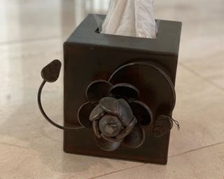 Decorative tissue box. 