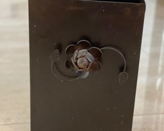 Decorative wastepaper basket. 