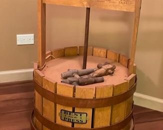 Decorative wine press. 