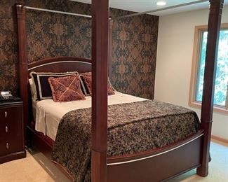 Bernhardt Paris Collection four poster queen bed. 