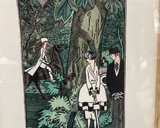 Set of 8 framed lithographs - Fashion Plate from La Gazette du Bon Ton. 5 shown. Photo 1 of 5. 