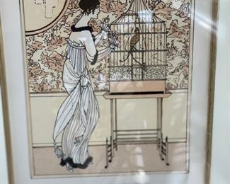 Set of 8 framed lithographs - Fashion Plate from La Gazette du Bon Ton. 5 shown. Photo 2 of 5.  