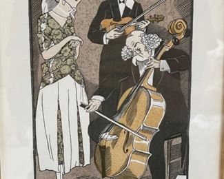 Set of 8 framed lithographs - Fashion Plate from La Gazette du Bon Ton. 5 shown. Photo 4 of 5. 