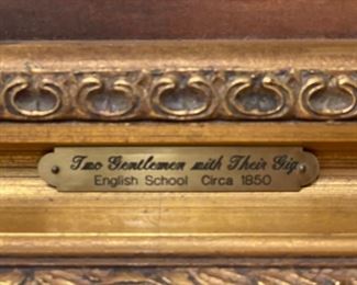 Two Gentleman with Their Gig. English School circa 1850. Photo 2 of 2. 