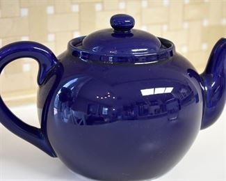 cobalt blue tea pot