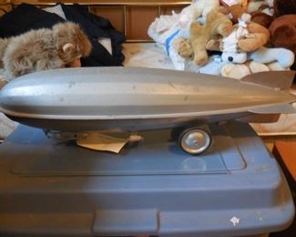 1930s Steelcraft steel blimp pull toy (about 30" long)