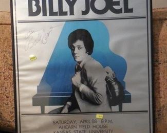 1979 Billy Joel poster, autographed