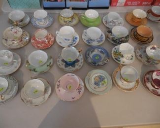 Vintage cup and saucer collection
