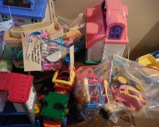 Collectible vintage Playsets, mostly Fisher Price, from the 1990s