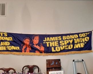 1977 James Bond Fabric Banner (over 8' long)
