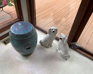 PAIR OF EARLY  STAFFORDSHIRE DOGS
