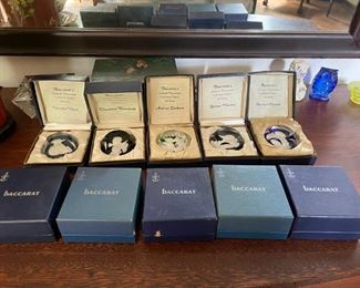BACCARAT PRESIDENTIAL PAPERWEIGHTS  IN ORIGINAL BOXES