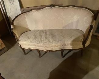 EARLY VICTORIAN SOFA WITH NEWER UPHOLSTERY A+ CNDT!!