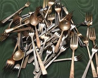 Group Lot of Miscellaneous Silver Plated Flatware